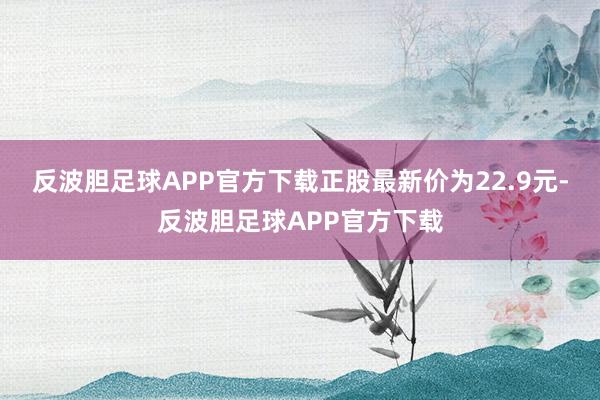 反波胆足球APP官方下载正股最新价为22.9元-反波胆足球APP官方下载